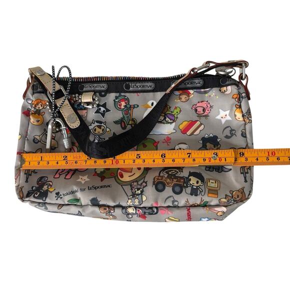 Tokidoki x LeSportsac Trasporto Ciao Shoulder Bag Rare Retired Print Gray NWOT - Picture 8 of 12